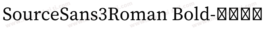 SourceSans3Roman Bold字体转换
